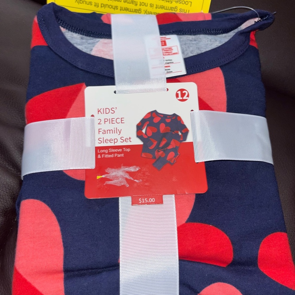 Kids' 2 Piece Family Sleep Set - Red and Navy